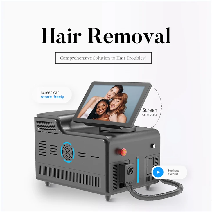 2024 Portabl 808nm Diode Laser Hair Removal Machine